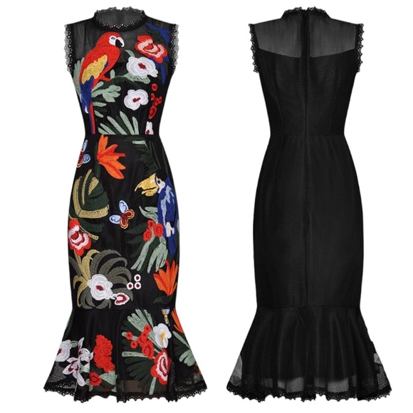 Colorful Tropical Dress Medium The Dilaka - Picture 3 of 12